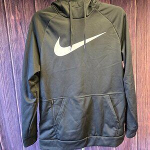 Nike Therma-Fit Hoodie Pullover Sweatshirt Men’s Large Black Swoosh Pocket  NWOT